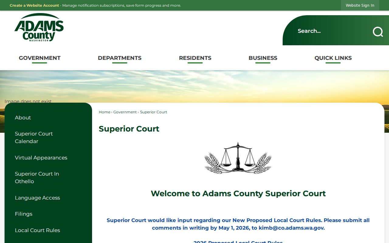 Adams County court docket Superior Court services